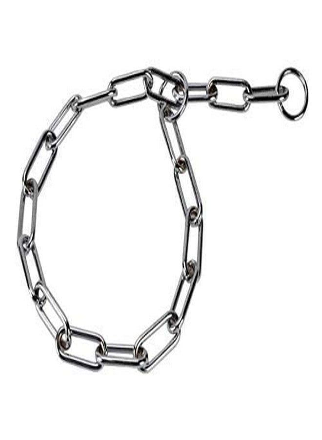 Pups&Pets Dog Choke Chain GSD Collars Fur Saver Training Long Link Chrome Plated Choker | Dog Training Choke Chain - Large, Length -22 Inch - Image 3